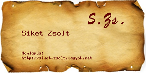 Siket Zsolt névjegykártya