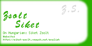 zsolt siket business card